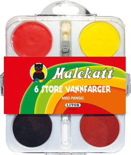 Maleskrin Malekatt 6 store farger 