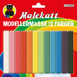 Modellermasse Malekatt 12 stk
