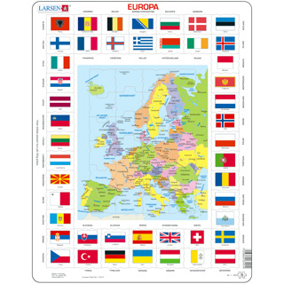 Platepusle Kart med flagg Europa -KL1