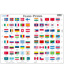Platepusle 80 flagg fra hele verden - L2